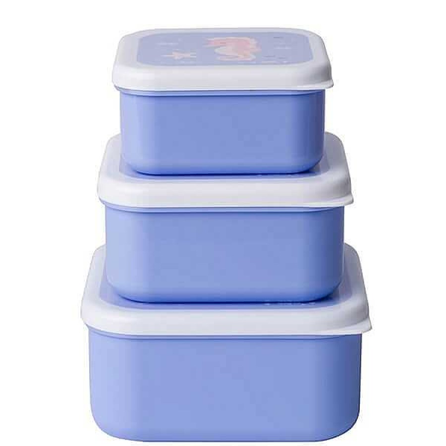 Beb S SARO Complementos Para Comer Y Alimentaci N | Set De 3 Cajitas Para El Almuerzo Color Azul