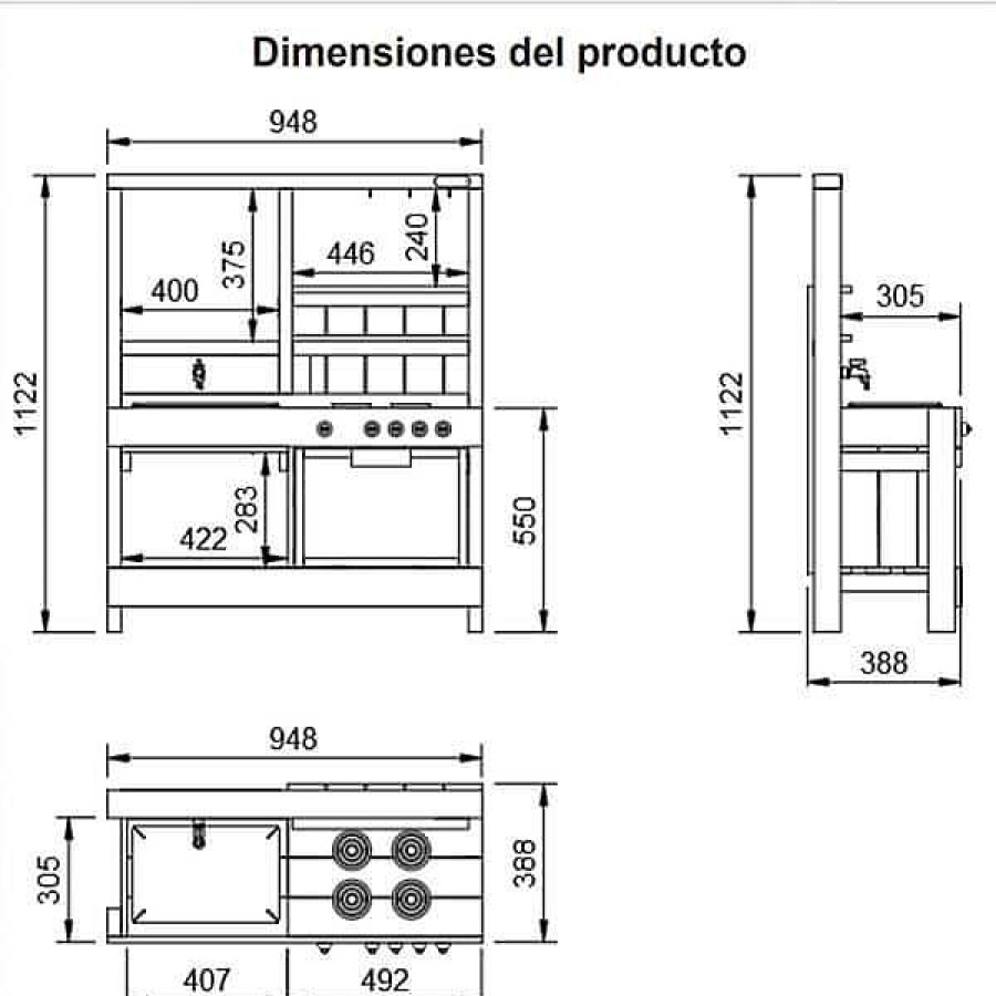 Exterior MASGAMES Casitas De Madera | Cocina De Exterior Para Colectividades