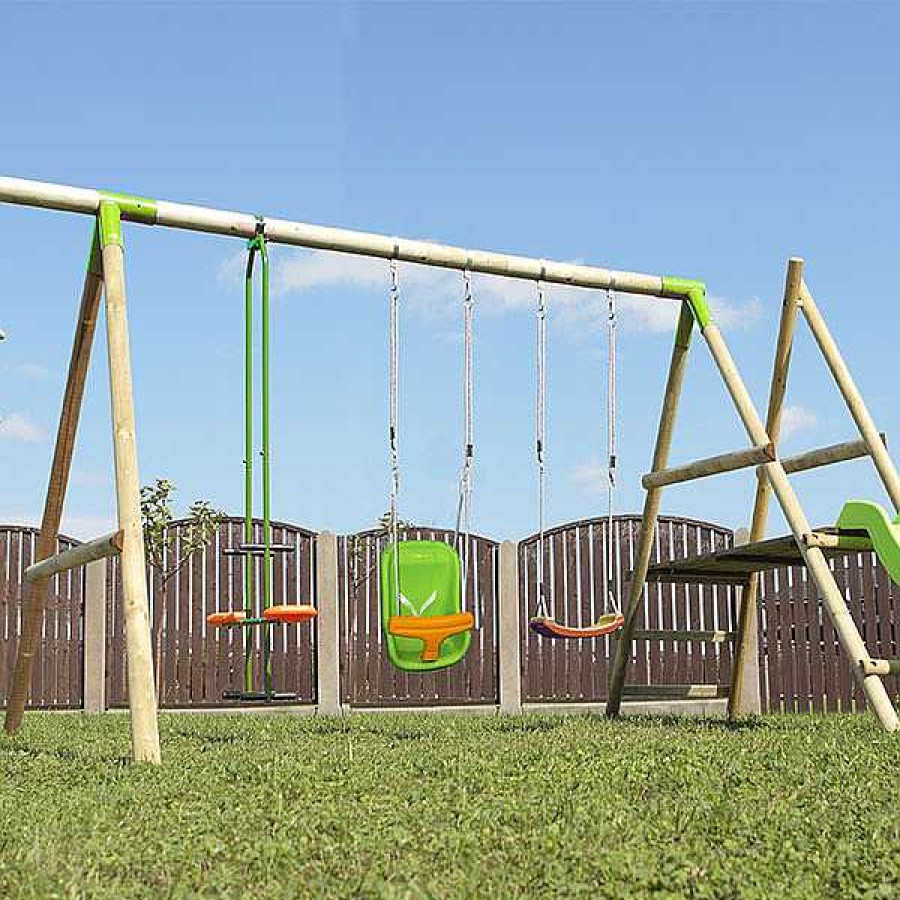 Exterior DEVESSPORT DRS Reas De Juego | Columpio Infantil Para Jardin 9 En 1