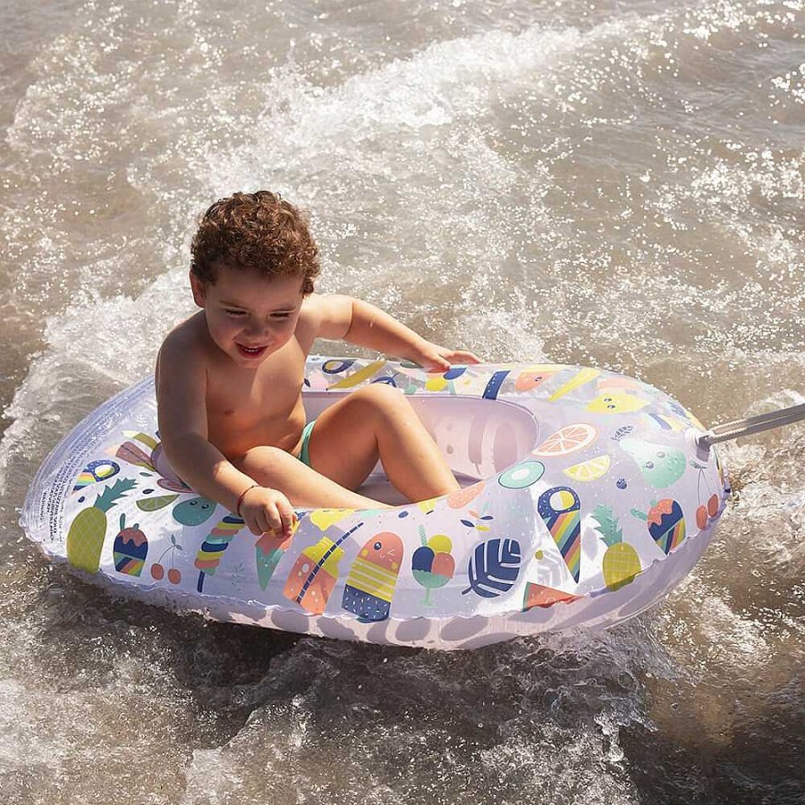 Exterior EUREKAKIDS Hinchables Y Flotatores | Barca Hinchable Para Preescolares Hello Summer