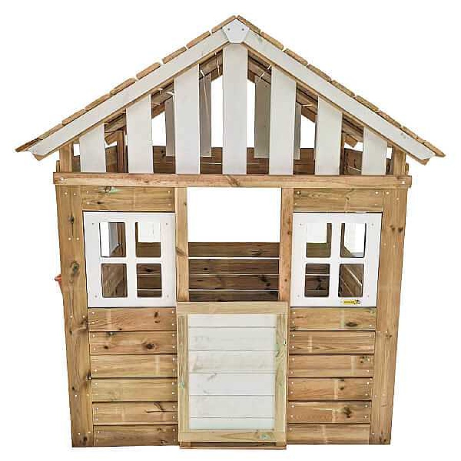 Exterior MASGAMES Casitas De Madera | Casita Masgames Lollipop Xl Blanca