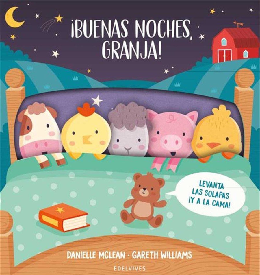 Libros EDELVIVES Mi Primera Biblioteca | Buenas Noches, Granja!