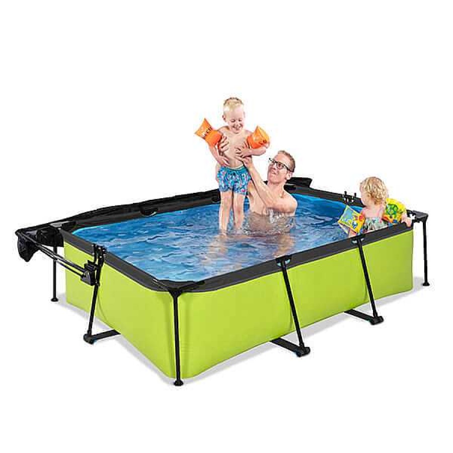 Exterior Exit Toys Piscinas Y Complementos | Piscina Rectangular De 220 X 150 X 65Cm Color Lima