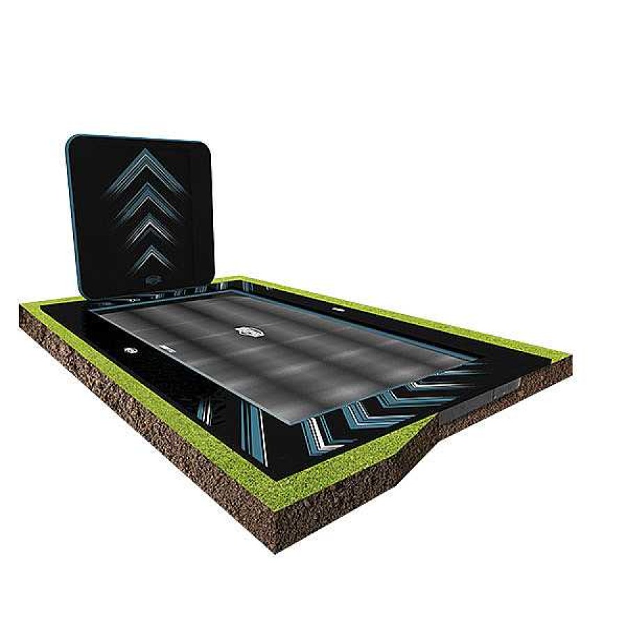 Exterior BERG TOYS Saltadores Y Trampolines | Trampol N Ultim Elite Flatground 500 Negro