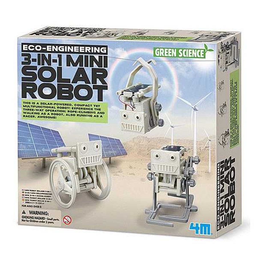 Educativos 4M Astronom A | Green Science Mini Robot Solar 3 En 1