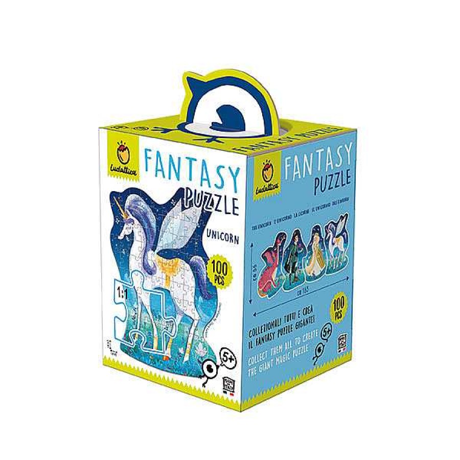 Educativos LUDATTICA Puzles | Fantasy Puzzle Unicornio 100Pcs