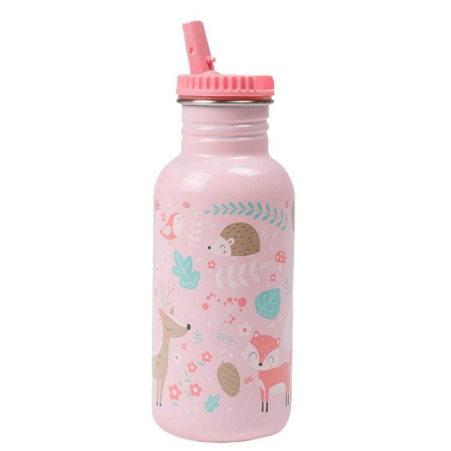 Muebles & Deco EUREKAKIDS Portaalimentos Y Cantimploras | Botella De Agua Personalizable Para Ni Os Con Dise O De Animales Del Bosque