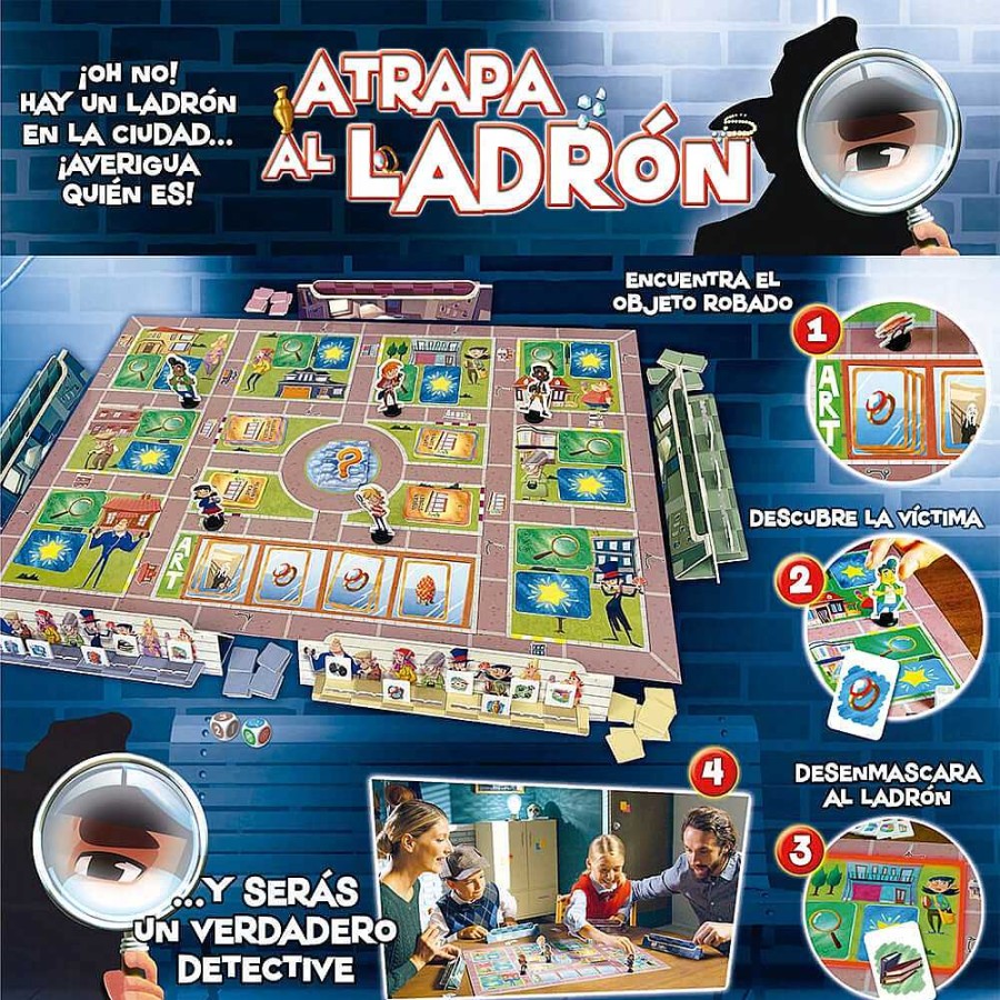 Educativos EDUCA BORRAS SA Juegos De Sociedad | Juego De Mesa Familiar - Atrapa Al Ladr N!