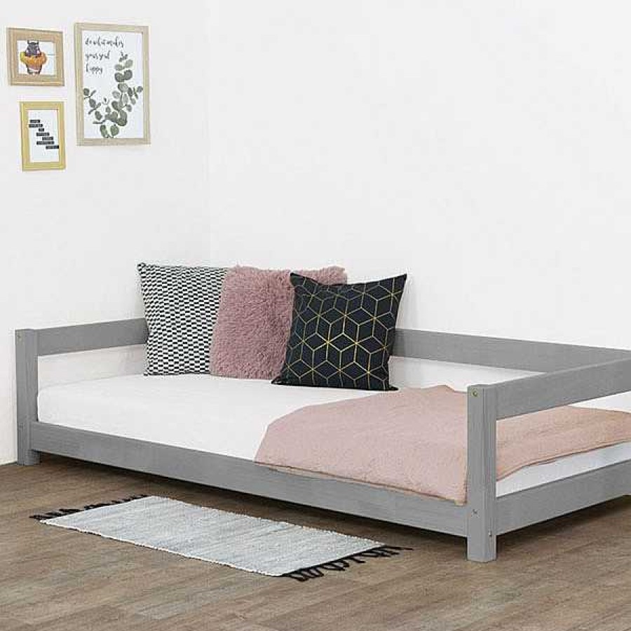 Muebles & Deco Eurekakids Camas, Cunas Y Literas | Cama Study Gris 140X200