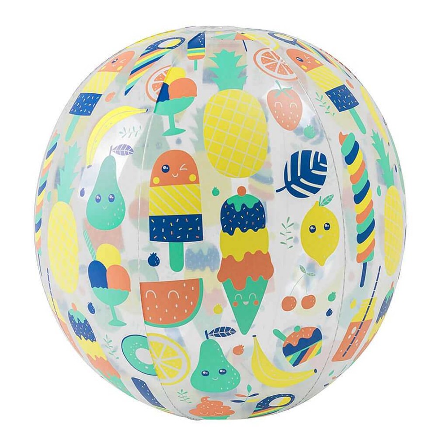 Exterior EUREKAKIDS Hinchables Y Flotatores | Pelota De Playa Hinchable 60Cm Hello Summer