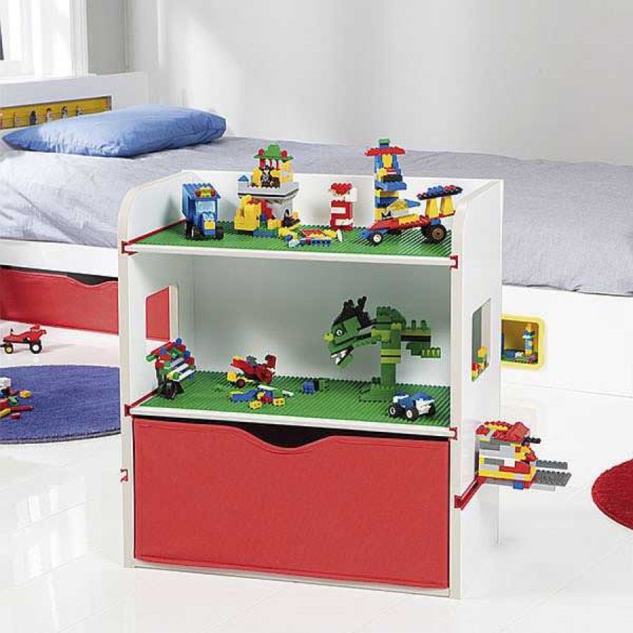 Muebles & Deco WORLDS APART Organizadores, Librer As Y Estanter As | Organizador De Juguetes Con Superficie De Construcci N