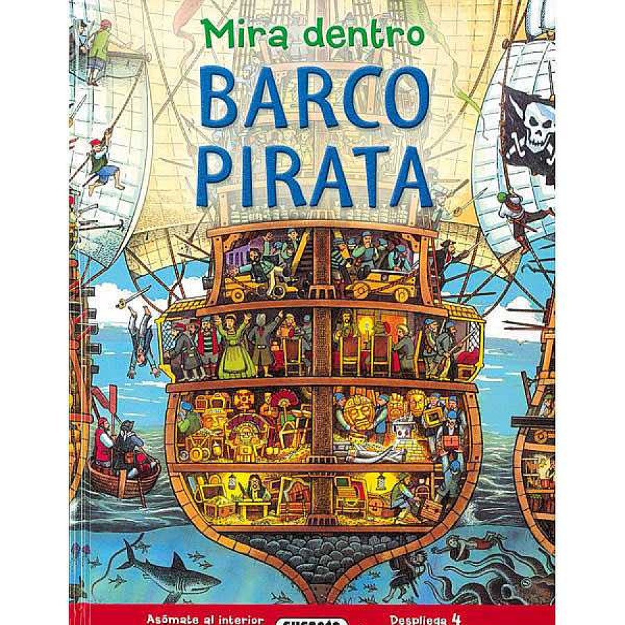 Libros SUSAETA Castellano | Mira Dentro Del Barco Pirata