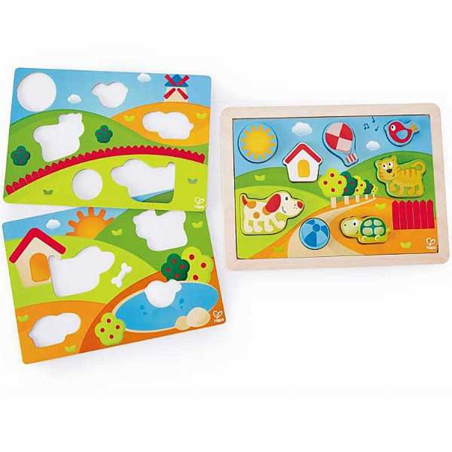 Educativos HAPE Puzles | Puzzle 3 In 1 Pepe & Friends