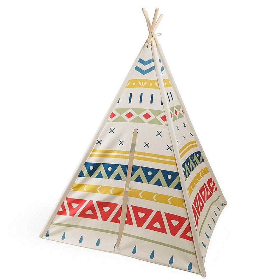 Muebles & Deco EUREKAKIDS Tipis De Tela Y Accesorios | Tienda Tipi Para Ni Os De Madera Y Tela Tribal