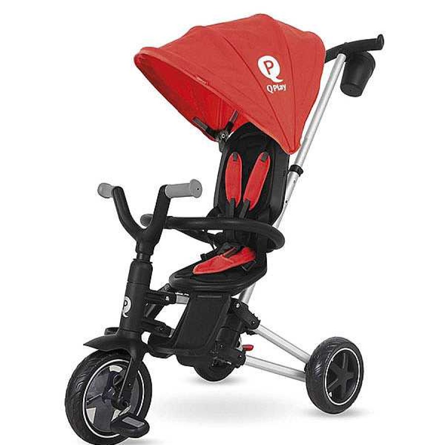 Sobre Ruedas Q Play Triciclos | Triciclo Qplay Nova Plegable Rojo