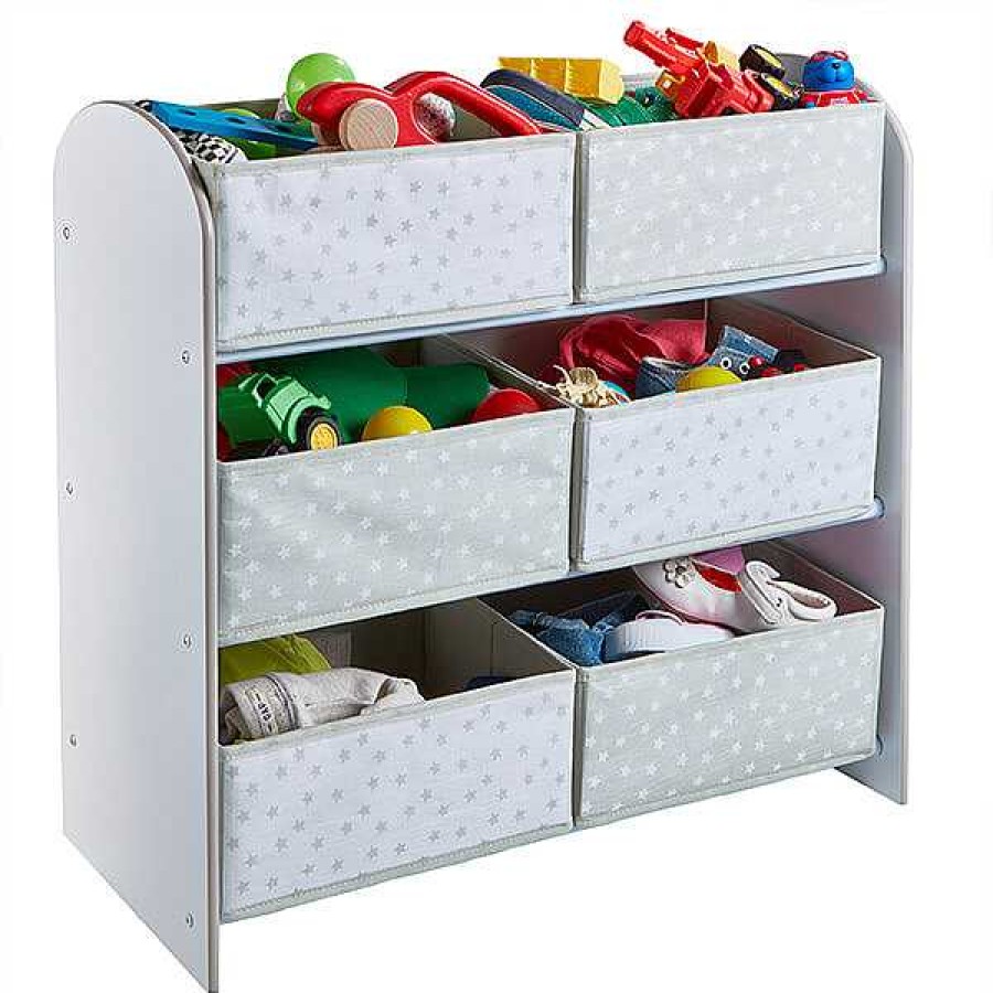 Muebles & Deco WORLDS APART Organizadores, Librer As Y Estanter As | Mueble Con Cajones De Tela Para Almacenar Juguetes