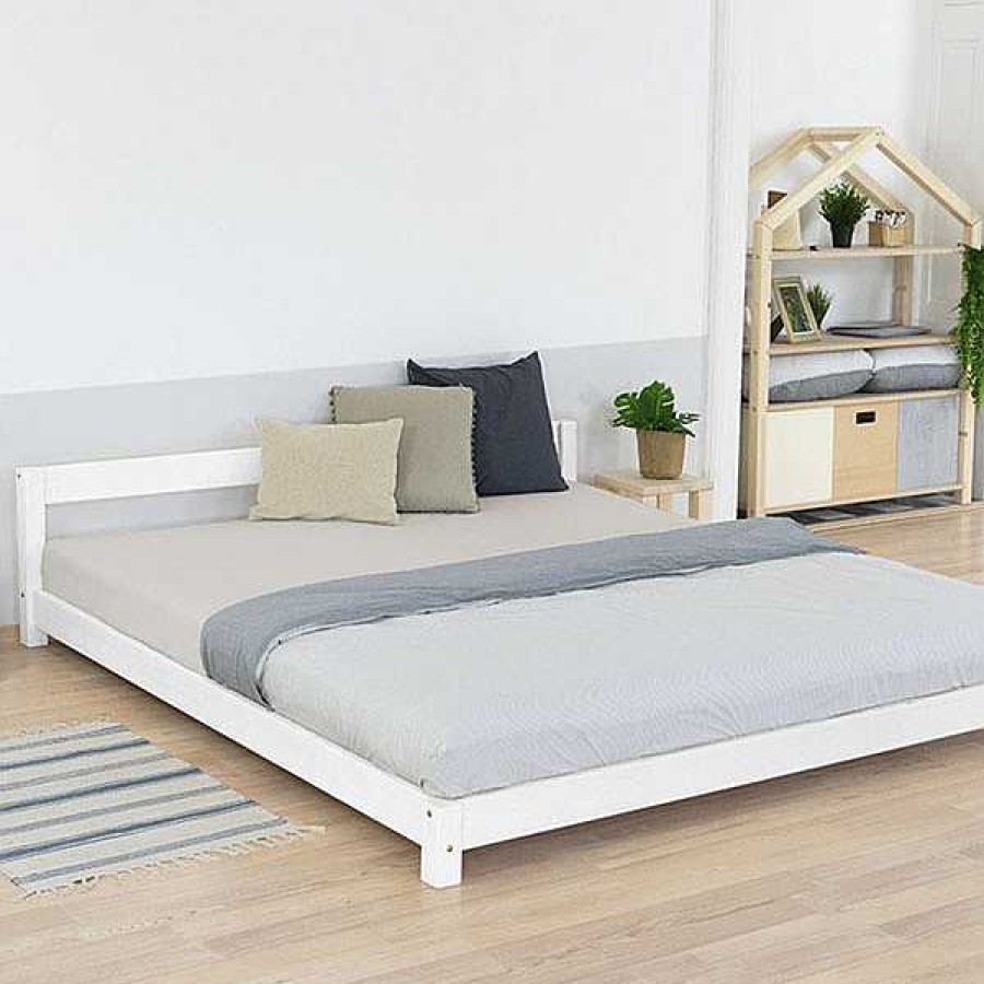 Muebles & Deco Eurekakids Camas, Cunas Y Literas | Cama Doble Comfy 160X200 Blanco