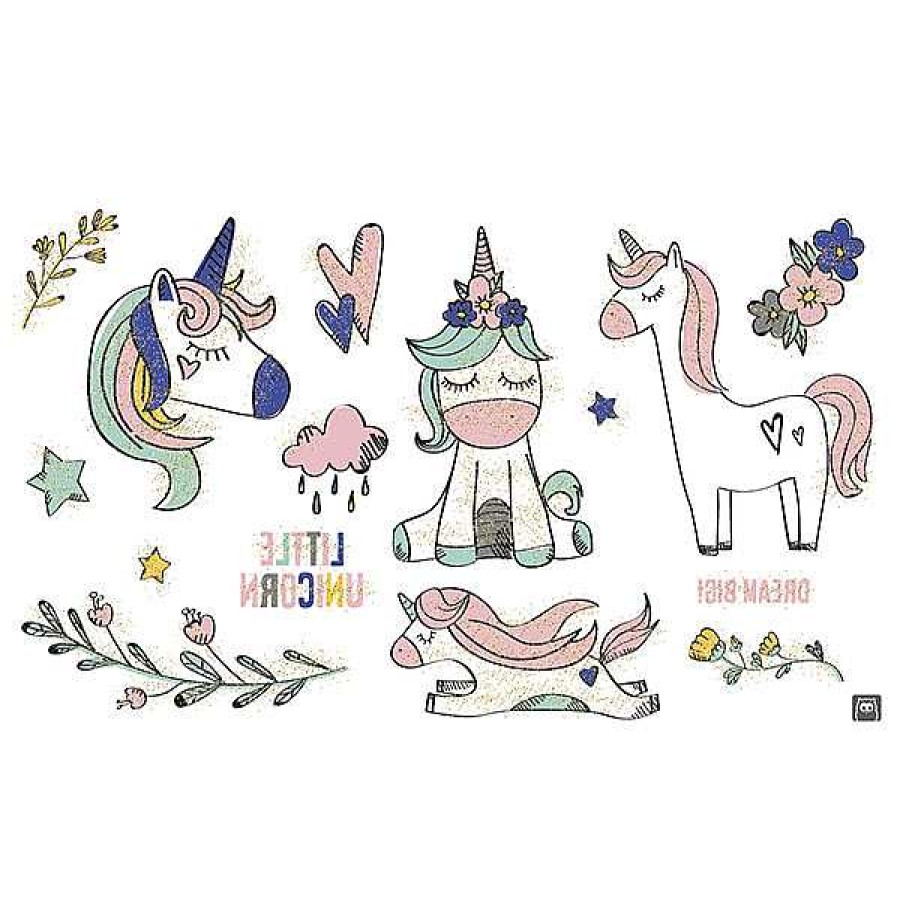 Creativos EUREKAKIDS Stickers Y Tatuajes | Kit De Tatuaje Unicornio