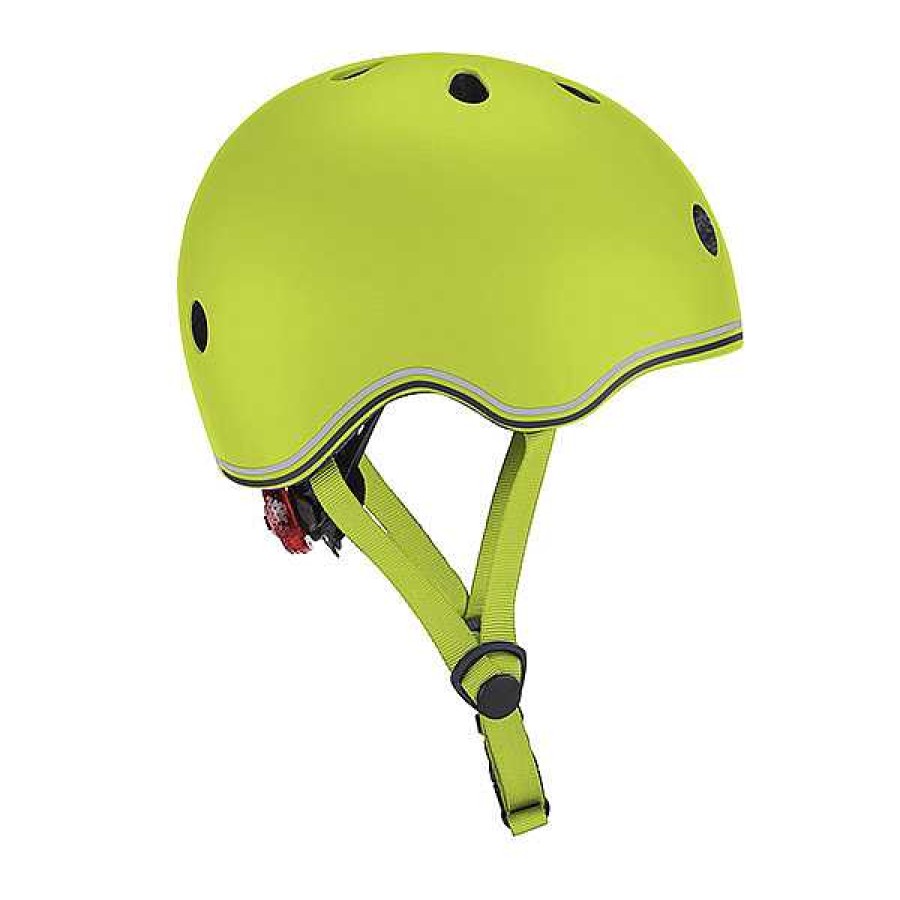 Sobre Ruedas GLOBBER Cascos Y Protectores | Casco Go Up Lights Verde Lima