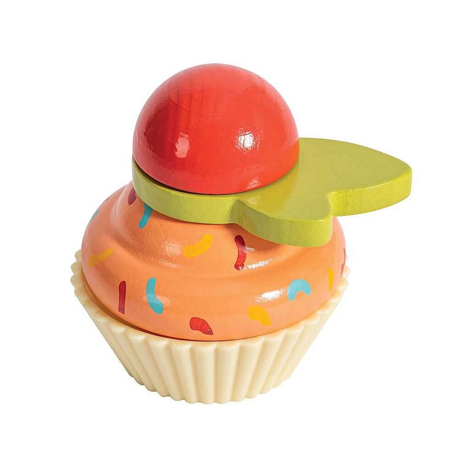 Simb Lico EUREKAKIDS Cocinitas, Mercados Y Complementos | Cupcakes De Madera Para Jugar A Construir Y Crear