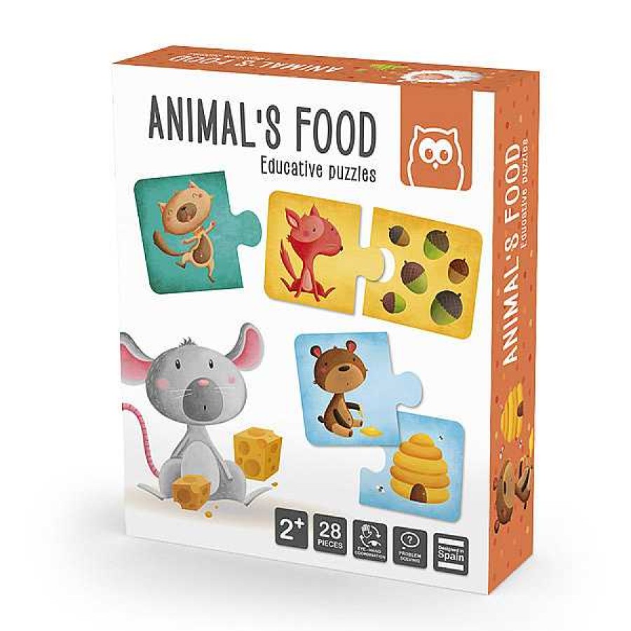 Educativos EUREKAKIDS Montessori | Animals Food Puzzle Educativo