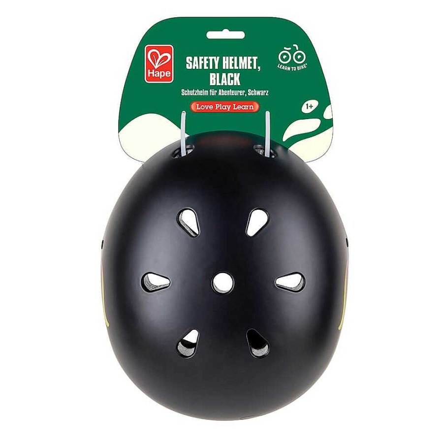 Sobre Ruedas HAPE Cascos Y Protectores | Casco De Seguridad Ajustable Para Ni Os Color Negro