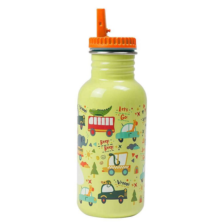 Muebles & Deco EUREKAKIDS Portaalimentos Y Cantimploras | Botella De Agua Personalizable Para Ni Os Con Dise O De Coches