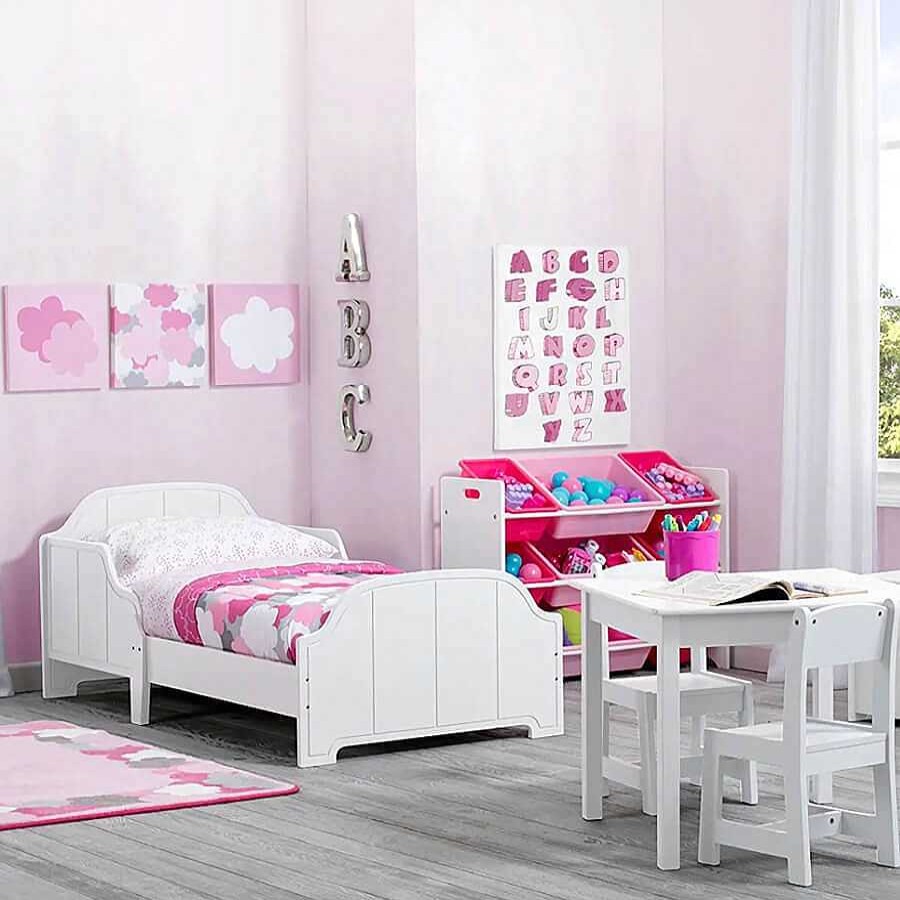 Muebles & Deco DELTA KIDS COOPERATIE U.A Camas, Cunas Y Literas | Cama Infantil De Transici N De Madera Color Blanco A Partir De 15 Meses