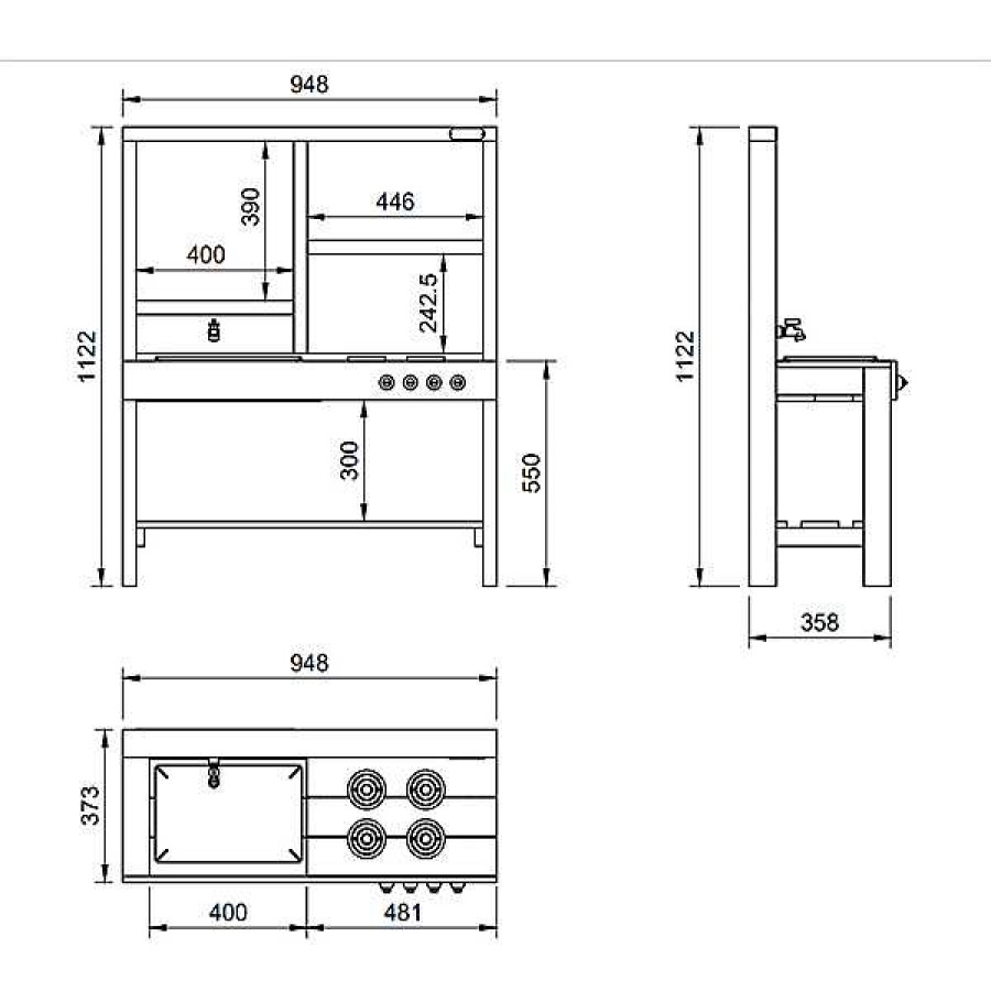 Exterior MASGAMES Casitas De Madera | Cocina De Exterior Spicy