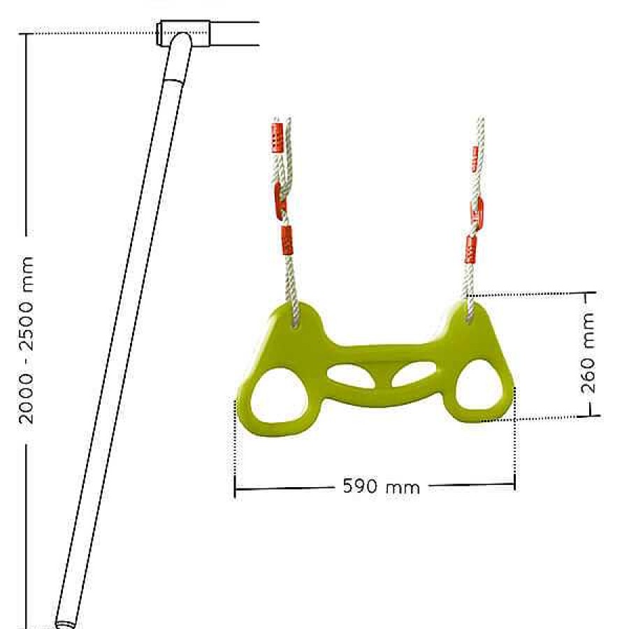 Exterior SOULET Reas De Juego | Conjunto Anillo Y Trapecio De Pl Stico Para P Rticos De 2 A 2,5M